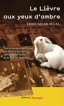 Couverture du livre « Le lièvre aux yeux d'ambre » de Edmund De Waal aux éditions Flammarion