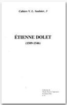 Couverture du livre « Etienne Dolet (1509-1546) » de Nicole Cazauran aux éditions Editions Rue D'ulm