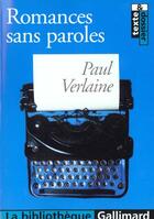 Couverture du livre « Romances sans paroles » de Paul Verlaine aux éditions Gallimard