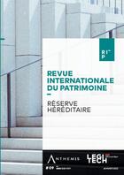 Couverture du livre « Reserve hereditaire - tome 9 » de  aux éditions Legitech