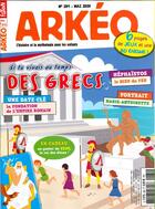 Couverture du livre « Arkeo junior n 284 - la vie au temps des grecs - mai 2020 » de  aux éditions Arkeo Junior