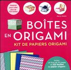 Couverture du livre « Boîtes en origami Kit de papiers origami » de Noble Maria aux éditions Le Temps Apprivoise