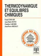 Couverture du livre « Thermodynamique et equilibre chimique » de Chouaib aux éditions De Boeck