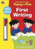 Couverture du livre « Start School With Topsy And Tim: Wipe Clean First Writing » de Jean Adamson aux éditions Ladybird