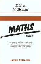 Couverture du livre « Maths - Tome 3 » de Liret/Zisman aux éditions Dunod