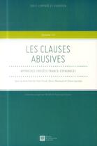 Couverture du livre « Les clauses abusives ; approches croisées franco-espagnoles » de  aux éditions Ste De Legislation Comparee