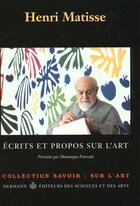 Couverture du livre « Ecrits & propos sur l'art » de Henri Matisse aux éditions Hermann