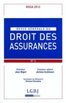 Couverture du livre « Revue generale de droit des assurances n 2 - 2012 » de  aux éditions Lgdj