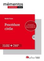 Couverture du livre « Procédure civile (édition 2019/2020) » de Natalie Fricero aux éditions Gualino
