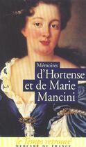 Couverture du livre « Memoires » de Mancini H E M. aux éditions Mercure De France