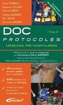 Couverture du livre « Doc protocoles tome 3 : urgences pre-hospitalieres » de Frederic Georget aux éditions Medicilline