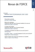 Couverture du livre « Revue de l'ofce n 172 - perspectives economiques 2021-2022 » de  aux éditions Ofce