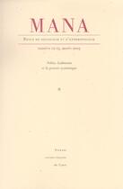 Couverture du livre « Mana n° 12/13, 2005 : Niklas Luhmann et la pensée systémique. » de  aux éditions Pu De Caen