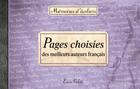 Couverture du livre « Pages choisies des meilleurs auteurs français » de  aux éditions Encre Violette