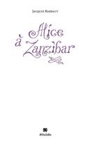 Couverture du livre « Alice à Zanzibar » de Jacques Barbaut aux éditions Aethalides