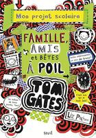 Couverture du livre « Tom Gates T.12 ; famille, amis et bêtes à poil » de Liz Pichon aux éditions Seuil Jeunesse