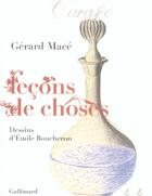 Couverture du livre « Leçons de choses » de Gerard Mace aux éditions Gallimard