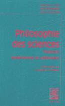 Couverture du livre « Philosophie des sciences t.1 ; théories, expériences et méthodes » de  aux éditions Vrin
