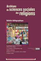 Couverture du livre « Archives des sciences sociales des religions, n 200 » de  aux éditions Ehess