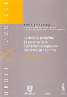 Couverture du livre « Le droit de la famille à l'épreuve de la Convention européenne des droits de l'Homme » de Krenc et Puechavy aux éditions Anthemis