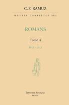 Couverture du livre « Oeuvres complètes t.22 ; romans t.4 ; 1913-1915 » de Charles-Ferdinand Ramuz aux éditions Slatkine