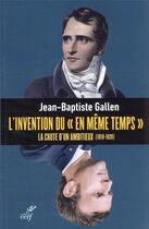 Couverture du livre « L'invention du 