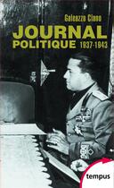 Couverture du livre « Journal politique ; coffret ; 1937-1943 » de Maurizio Serra aux éditions Tempus/perrin