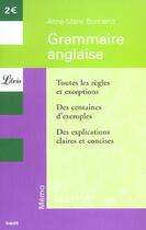 Couverture du livre « Grammaire anglaise » de Anne-Marie Bonnerot aux éditions J'ai Lu