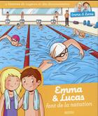 Couverture du livre « Emma et Lucas ; la natation » de Marie Ligier et Clemence Masteau aux éditions Philippe Auzou