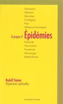 Couverture du livre « À propos d'épidémies » de Rudolf Steiner aux éditions Triades