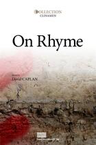 Couverture du livre « On rhyme » de Caplan David aux éditions Pulg