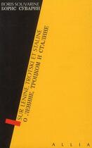 Couverture du livre « Sur Lenine, Trotski et Staline » de Boris Souvarine aux éditions Allia