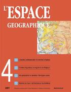 Couverture du livre « L'espace geographique - n 4 - 2001 » de Roger Brunet aux éditions Belin