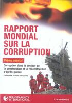 Couverture du livre « RAPPORT MONDIAL SUR LA CORRUPTION 2005 » de Transparency Interna aux éditions Economica