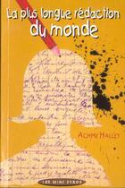Couverture du livre « La Plus Longue Redaction Du Monde » de Achmy Halley aux éditions Syros