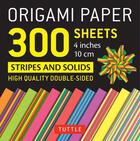 Couverture du livre « Origami papers ; 300 sheets stripes and solids » de  aux éditions Tuttle