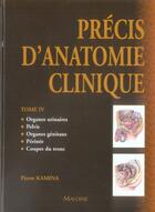 Couverture du livre « Precis d'anatomie clinique. tome 4 » de Kamina aux éditions Maloine