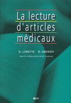 Couverture du livre « Lecture des articles medicaux » de Lorette G aux éditions Doin