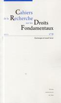 Couverture du livre « Cahiers de la recherche sur les droits fondamentaux, n 10/2012. escla vage et travail force » de  aux éditions Pu De Caen