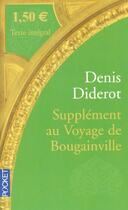 Couverture du livre « Supplement au voyage de bougainville » de Denis Diderot aux éditions Pocket