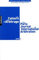 Couverture du livre « Les cahiers de l'arbitrage n 3-2018 » de  aux éditions Lgdj