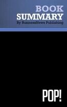 Couverture du livre « Summary : pop! (review and analysis of Horn's book) » de Businessnews Publish aux éditions Business Book Summaries