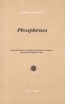 Couverture du livre « Phosphènes » de Andrea Zanzotto aux éditions Corti