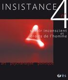 Couverture du livre « Revue Insistance ; savoir inconscient » de  aux éditions Eres