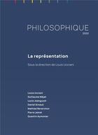 Couverture du livre « Philosophique 2020. la representation » de Louis Ucciani aux éditions Pu De Franche Comte