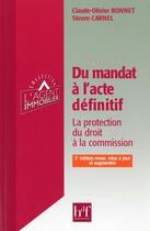 Couverture du livre « Du mandat a l'acte definitif 3eme edition » de Bonnet/Carnel aux éditions Heures De France
