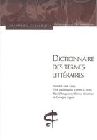 Couverture du livre « Dictionnaire des termes littéraires » de  aux éditions Honore Champion