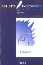 Couverture du livre « Sud/nord 20 - pouvoirs » de  aux éditions Eres