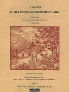 Couverture du livre « Du Glasborn au Dchoenenklang ; chronique des marcairies de la vallée de Musnter ; 1490-1847 » de Hans Matter aux éditions Do Bentzinger