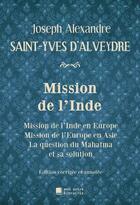Couverture du livre « Missions de l'Inde » de Joseph Alexandre Saint-Yves D'Alveydre aux éditions Mon Autre Librairie